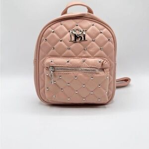Badgley Mischka Mini Studded Backpack Quilted- Blush NWT